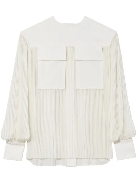 Proenza Schouler sheer pleated blouse White R2314009BY254S