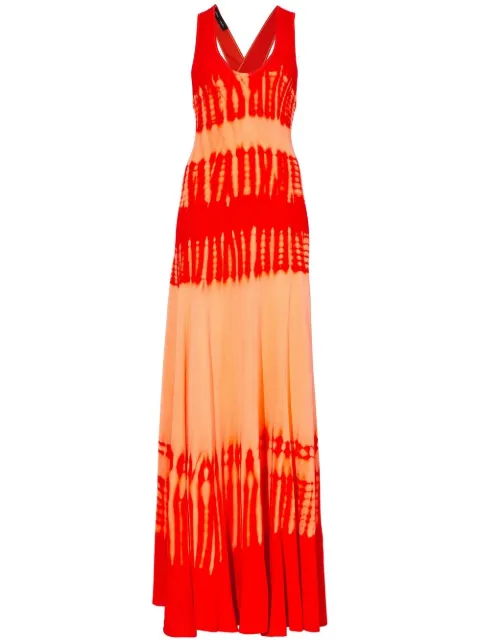 Proenza Schouler tie-dye print knitted dress Orange R2317039KY272