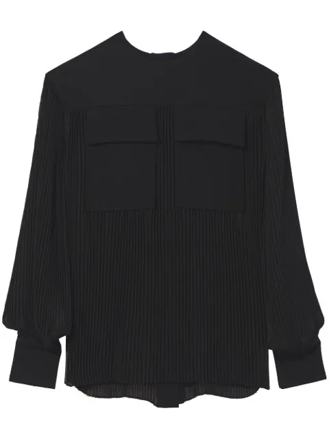 Proenza Schouler pleated long-sleeved blouse Black R2314009BY254S