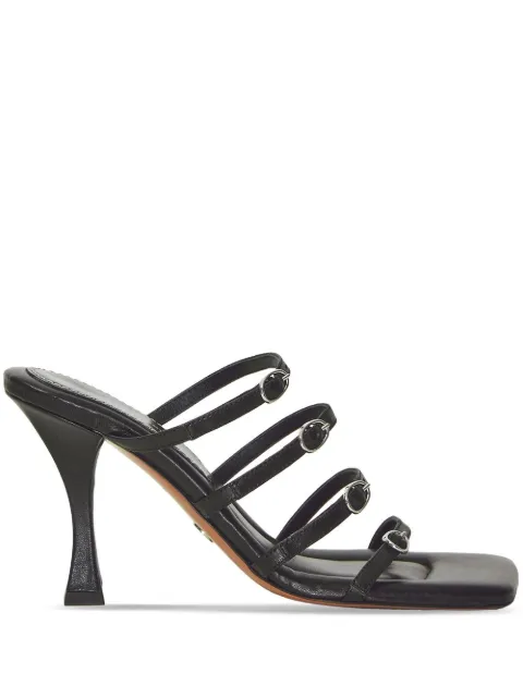 Proenza Schouler 90mm square toe sandals Black PS40062A17040