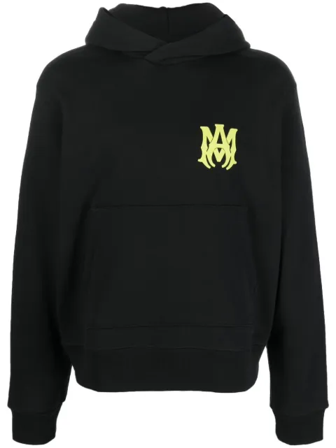 AMIRI logo-print cotton hoodie Black PF22MJH017