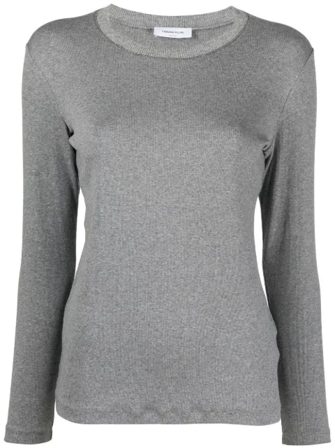 Fabiana Filippi fine-knit crew-neck jumper Grey JEDP02W1240000X651