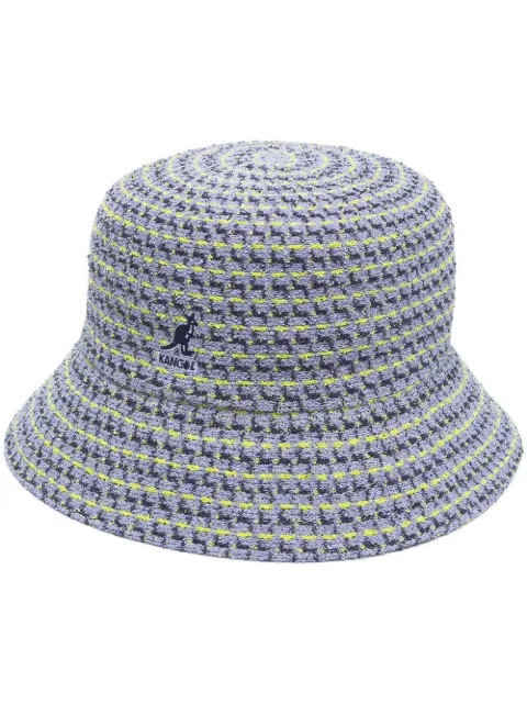 Kangol jacquard-weave bucket hat Blue K3554