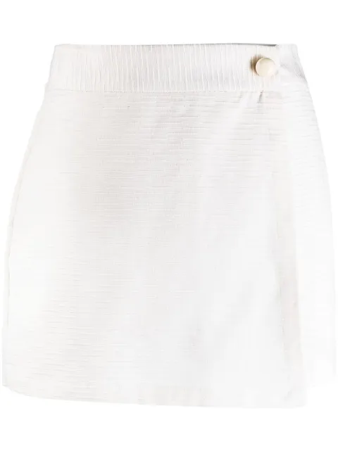 Adriana Degreas wrap-front cotton shorts White SHSI0005V22