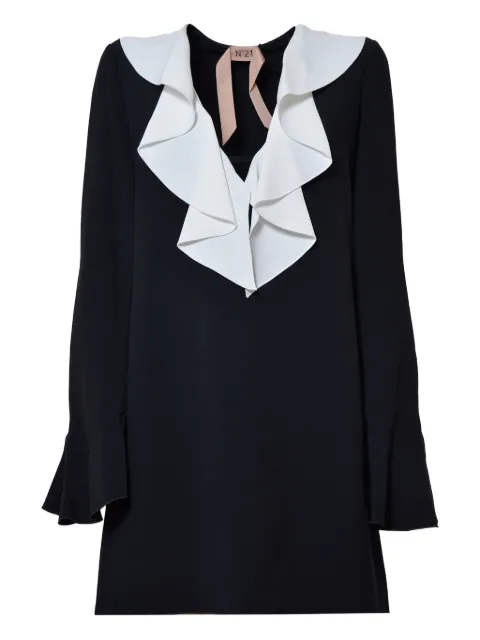 Nº21 V-neck ruffle-detail dress Black 22IN2M0H1215336