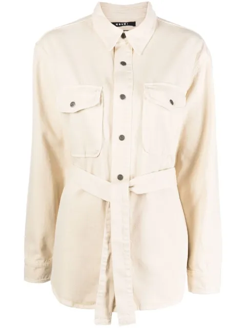 Ksubi Voyager tied-waistband coat Neutrals 5000007263