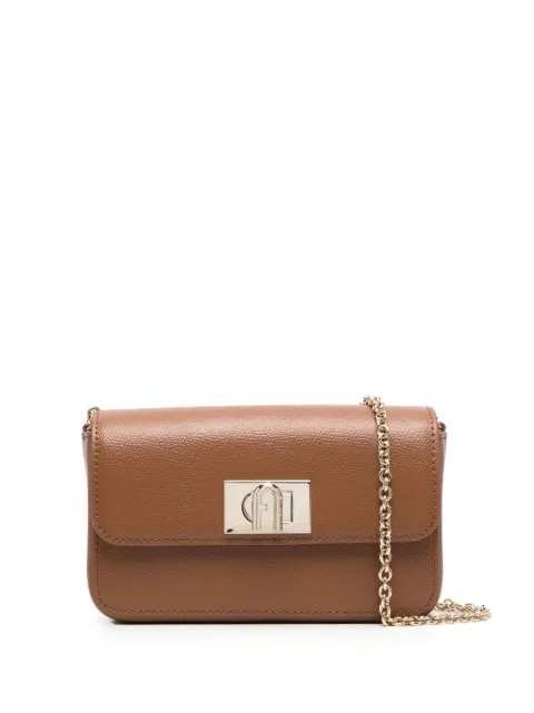 Furla logo-plaque satchel bag Brown WE00265ARE000