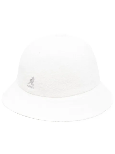 Kangol embroidered-logo bucket hat White 0397BC