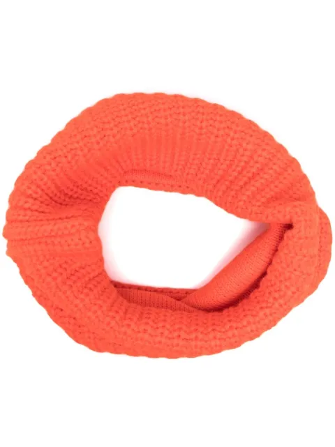 DSQUARED2 logo-patch detail collar scarf Orange KNW005101A01595