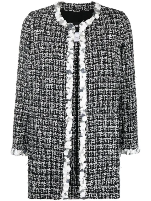 CHANEL Pre-Owned 2009 open-front tweed jacket Black CHA3500HV