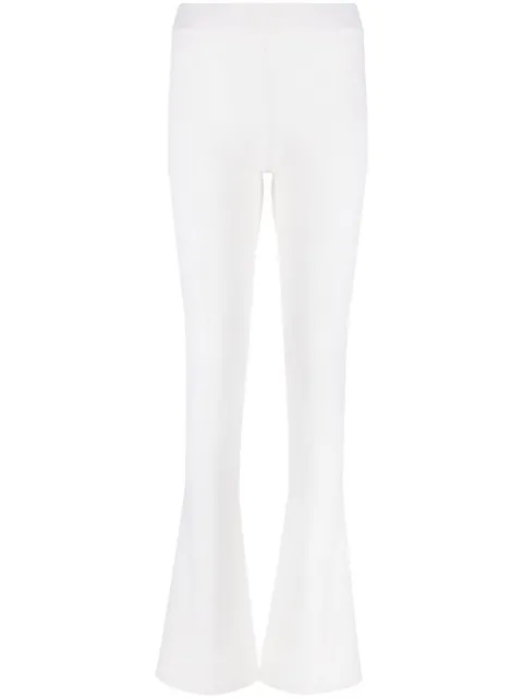 TOM FORD flared cashmere knitted trousers White PAK063YAX437