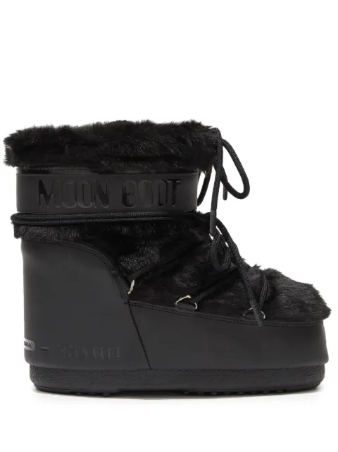Moon Boot Icon Low faux-fur lace-up boots Black 80D1409390N001
