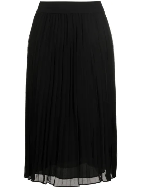 DKNY chiffon midi skirt Black P0RNZCVM