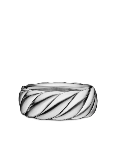 David Yurman sterling silver Sculpted Cable Contour band ring (9mm) Silver R25955MSS