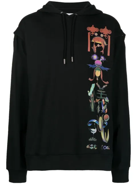 Opening Ceremony logo-print hoodie Black YMBB012S22FLE0011026
