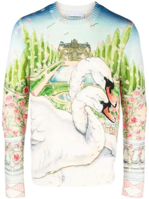 Casablanca Lamour En Fleur jumper Neutrals MF22KW273