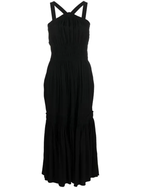 Proenza Schouler White Label sleeveless shirred-effect dress Black WL2313279BY196