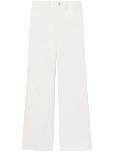 Proenza Schouler White Label cropped cotton twill culottes White WL2316164AC115