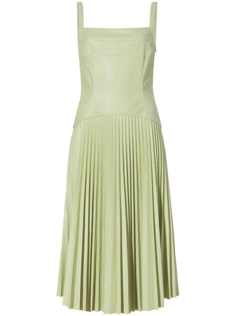Proenza Schouler White Label faux-leather drop-waist dress Green WL2313271LR207