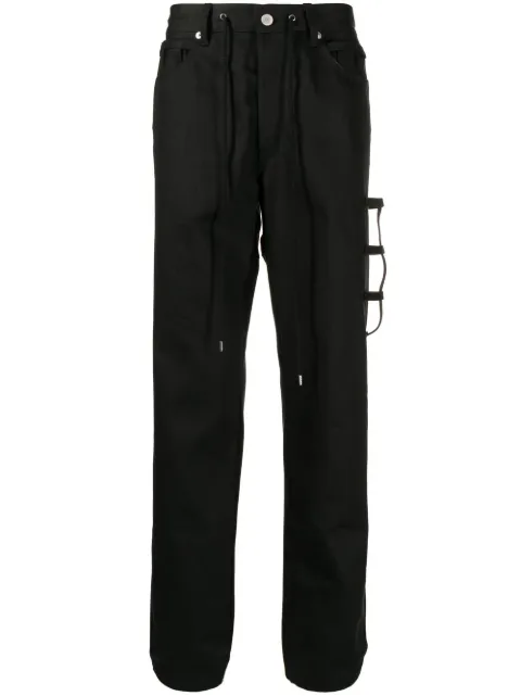 Takahiromiyashita The Soloist straight-leg drawstring trousers Black SP0010