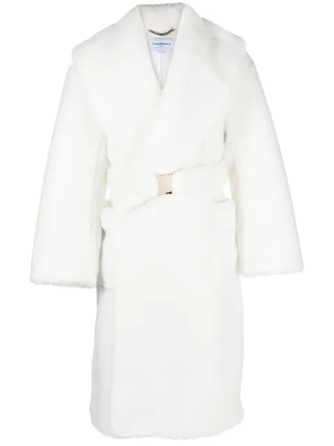 Casablanca faux-shearling robe White MF22OT005
