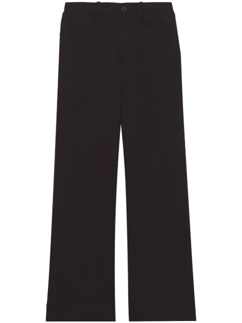 Proenza Schouler White Label cropped cotton twill culottes Black WL2316164AC115