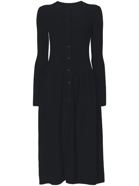 Proenza Schouler White Label ribbed-knit button-fastening dress Black WL2317871KY234