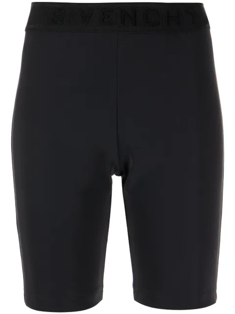 Givenchy logo-waistband biker shorts Black BW50UJ3096