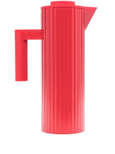 Alessi ribbed-detail cylindrical jug Red MDL12R