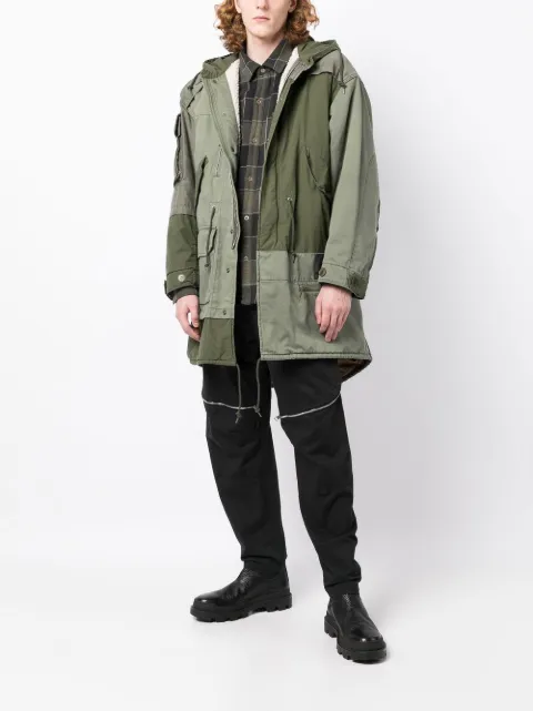 Undercoverism deconstructed hooded parka Green UI2B4301