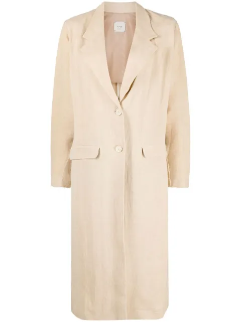 Alysi single-breasted tailored coat Neutrals 102922P2238