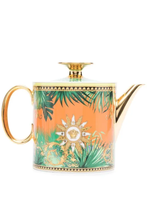 Versace mix-print ceramic teapot Green 1933540371314230
