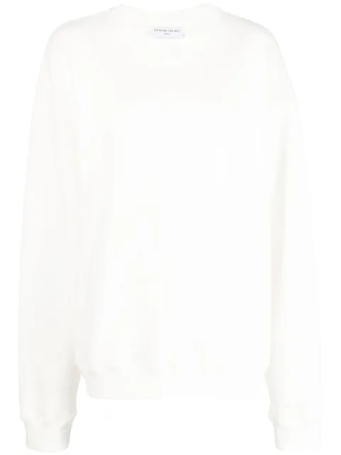 Ih Nom Uh Nit logo-print crew neck sweatshirt White NCS22255