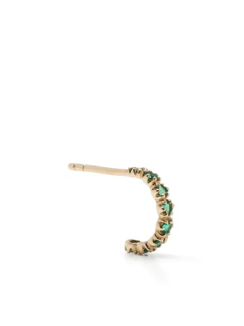 Pascale Monvoisin 9kt yellow gold emerald hoop earring Gold BOAVAEME