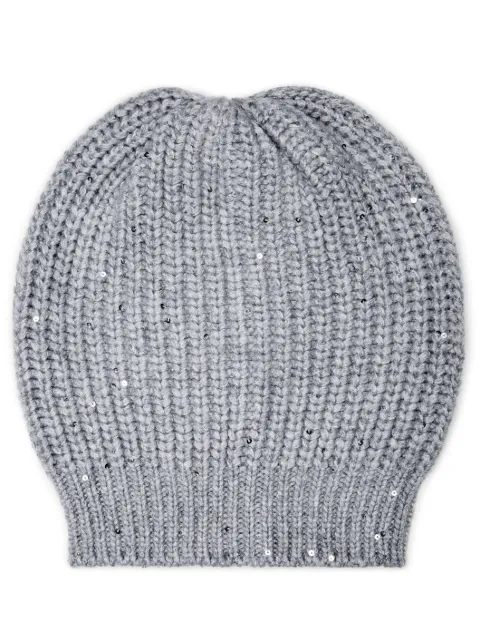 Brunello Cucinelli ribbed-knit beanie Grey M32373999CJ072