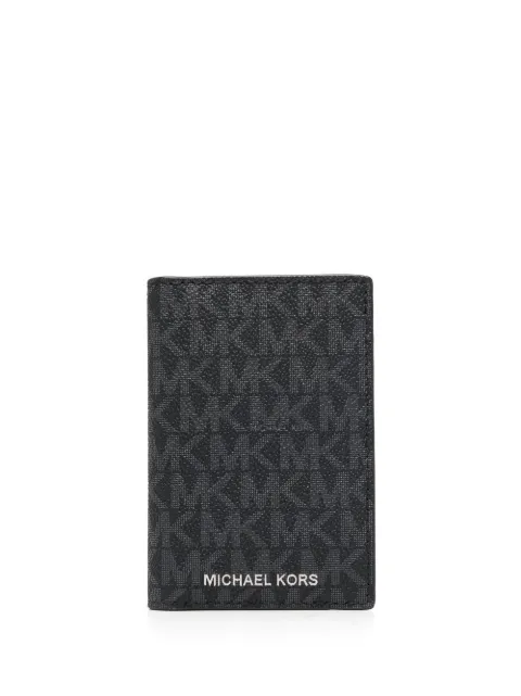 Michael Kors monogram-print leather cardholder Black 39S2LHDD1B001