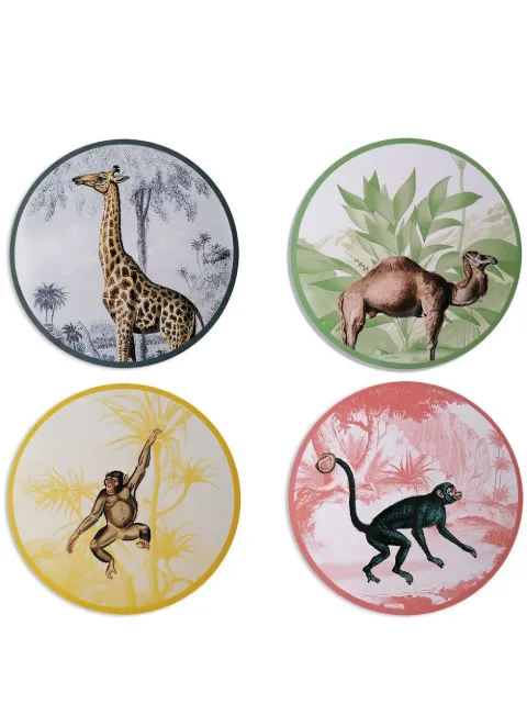 Les-Ottomans set of four wood placemats Red MENP01020304