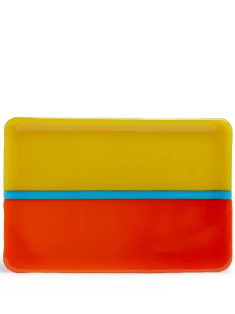 Les-Ottomans Murano colour-block tray Yellow MGST02