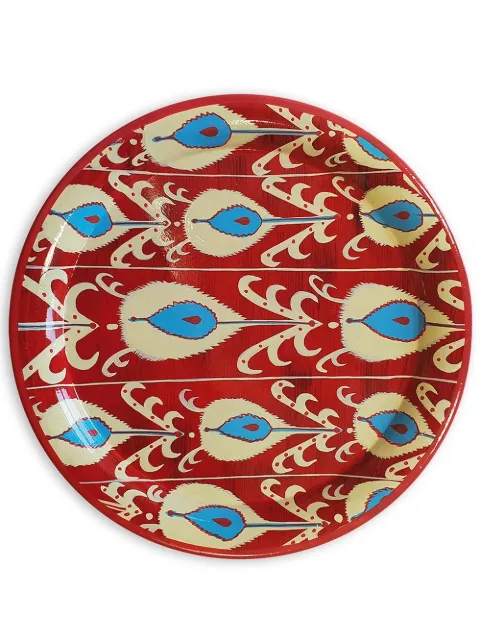 Les-Ottomans abstract-print iron tray Red IT05