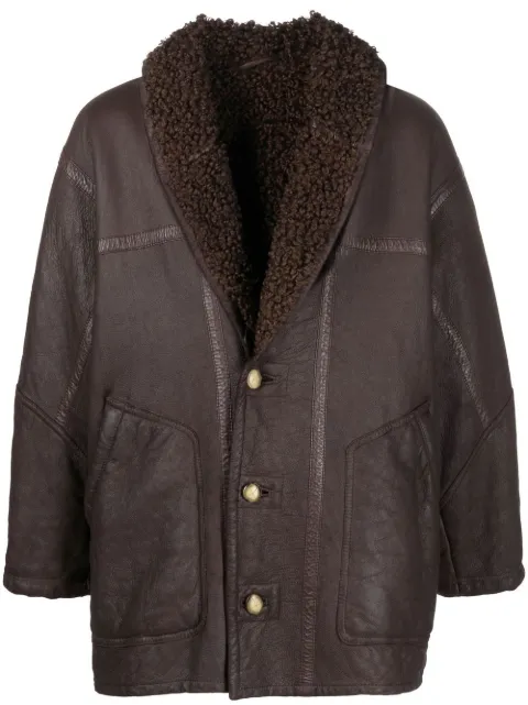 A.N.G.E.L.O. Vintage Cult 1980s shearling-lined leather coat Brown ANG720K