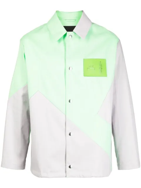 A-COLD-WALL* geometric panelled shirt Green ACWMO096A