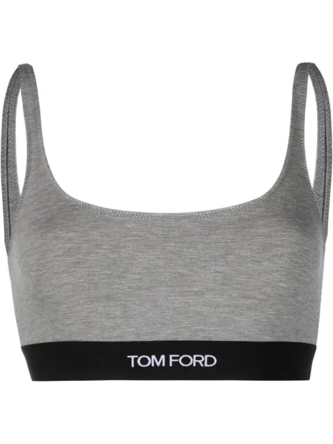 TOM FORD logo-underband bra Grey BRJ016JEX011IG164