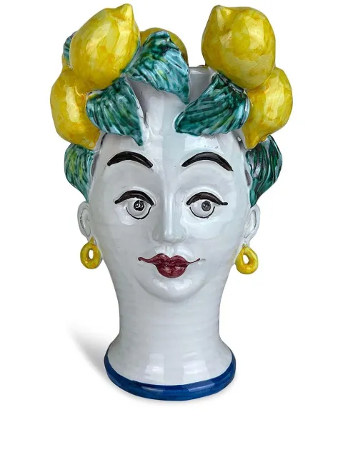Les-Ottomans Lemon ceramic vase (30cm) White SCU10
