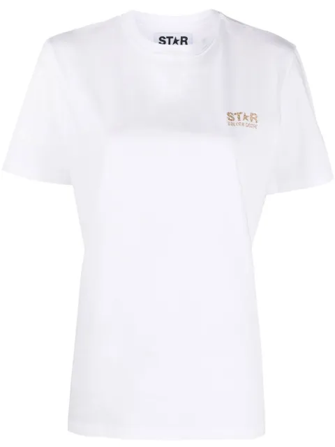 Golden Goose logo-print cotton T-shirt White GWP01220P000880