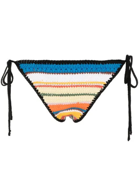 GANNI crochet string bikini-bottoms Multicolour A4399