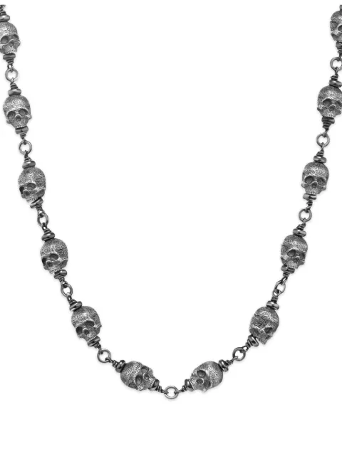 David Yurman sterling silver Memento Mori Skull Rosary necklace (9mm) Silver N25940MSS24