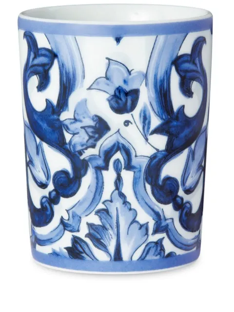 Dolce & Gabbana Blu Mediterraneo porcelain wine glass White TCB031TCA39