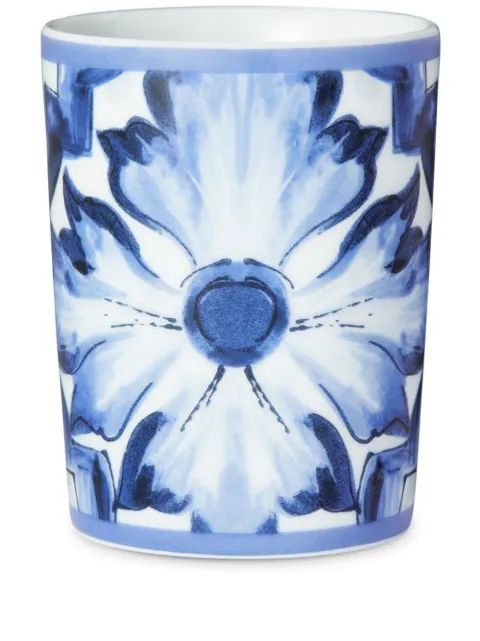 Dolce & Gabbana Blu Mediterraneo porcelain water glass White TCB031TCA38