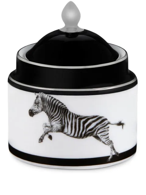 Dolce & Gabbana zebra-print porcelain sugar bowl White TC0098TCA47