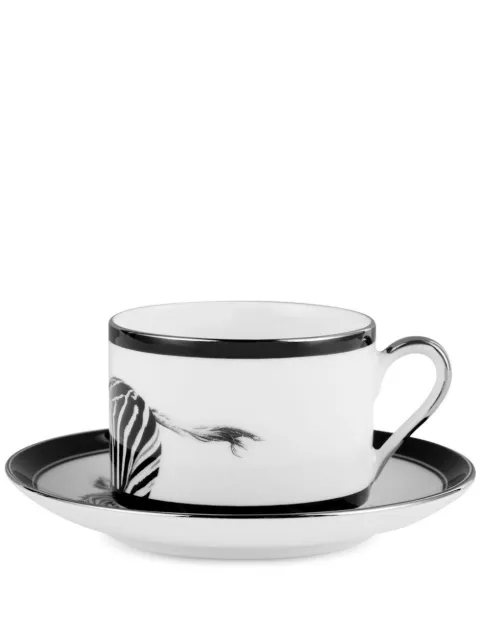 Dolce & Gabbana zebra-print porcelain tea set White TC0093TCAH3